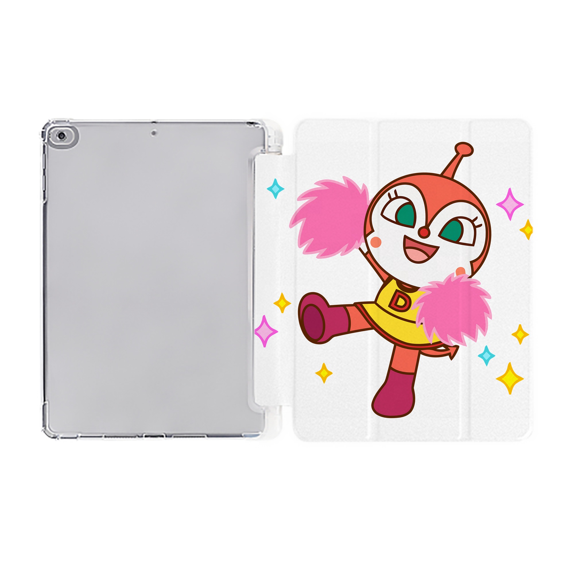 （画像用） アンパンマン Anpanman IPad ケース ペン収納付き 三つ折りスタンド PUレザー×シリコン 対応機種9.5/10.5/10.9インチ